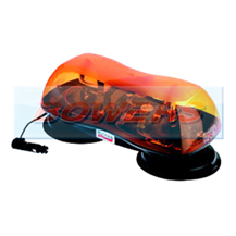 Britax A424.00.24V 24v Magnetic Mount Mini Rotating Halogen Amber Beacon Bar Lightbar